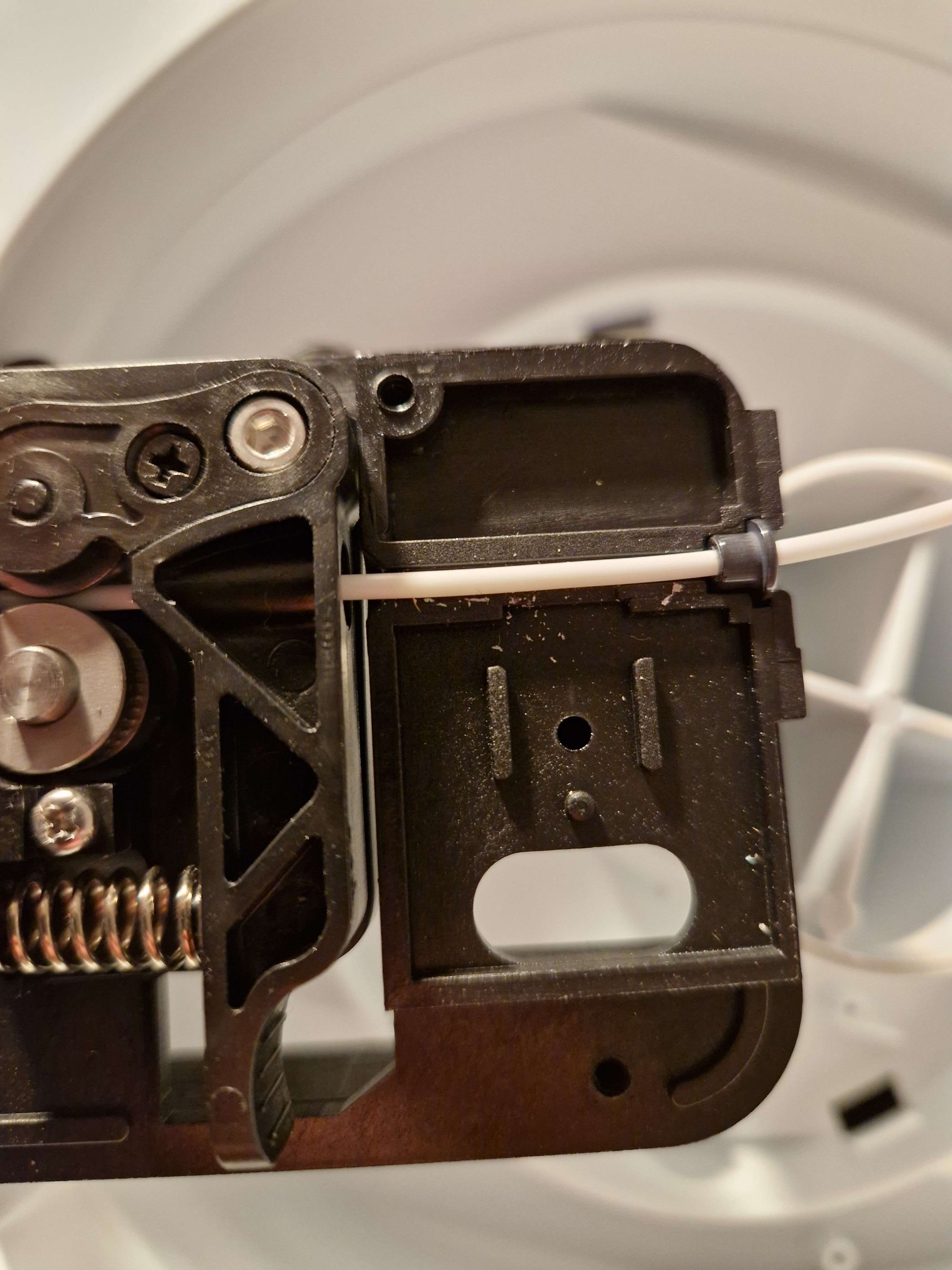 There is space for the filament sensor.